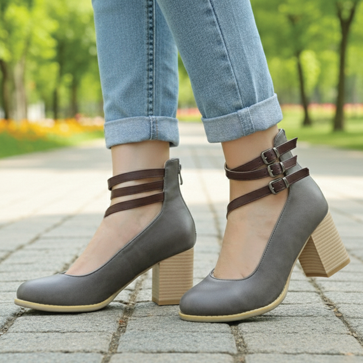 Lune London | Block heel ankle shoes