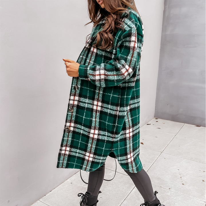 Lune London - Long plaid coat for women new collection autumn 2023