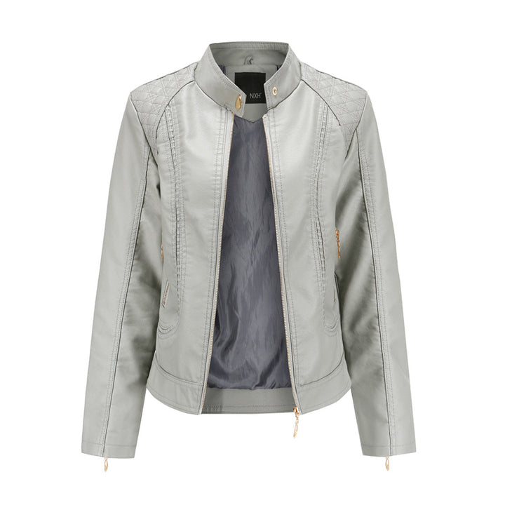 Chic und Stil | Elegant leather jacket for women in genuine leather