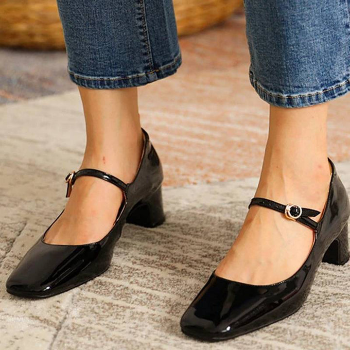 Lune London | Shoes with Shiny Block Heels