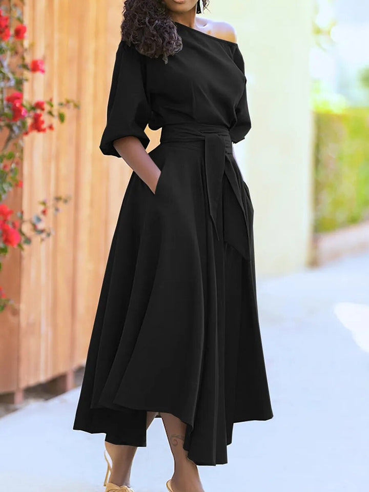 Lune London | Dress with Lacing and Lantern Sleeves