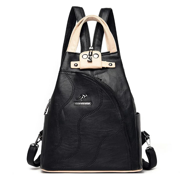 Lune London | Anti Theft Leather Backpack with Zipper for Women