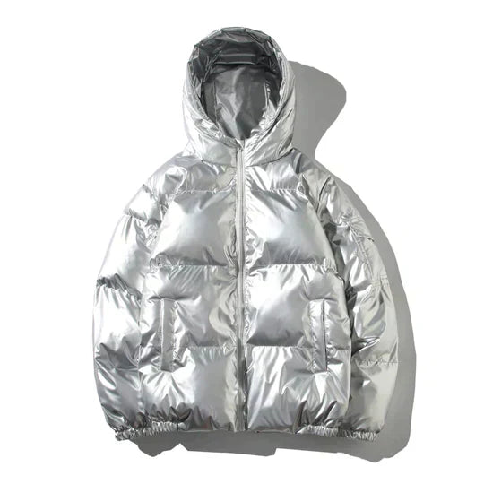 Lune London | Windproof Metallic Winter Puffer Jacket