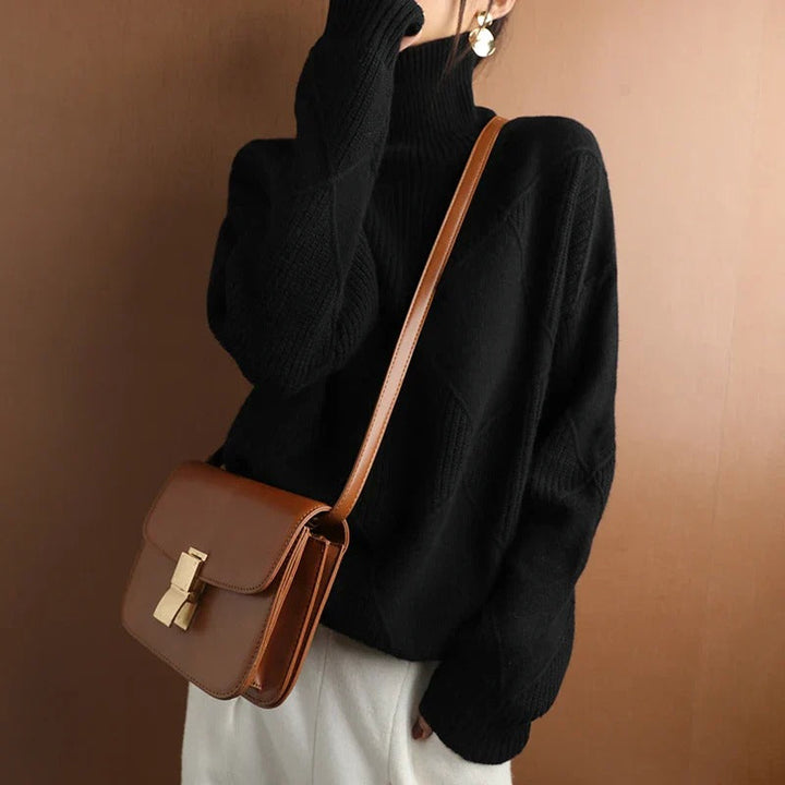 Lune London | Soft, cozy roll neck knit sweater