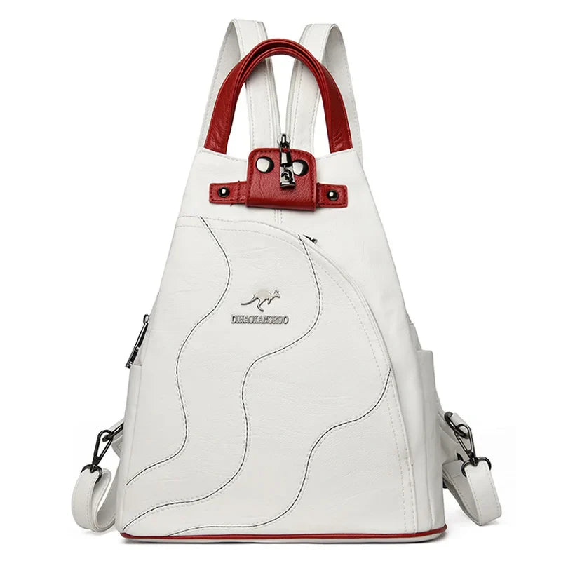 Lune London | Anti Theft Leather Backpack with Zipper for Women