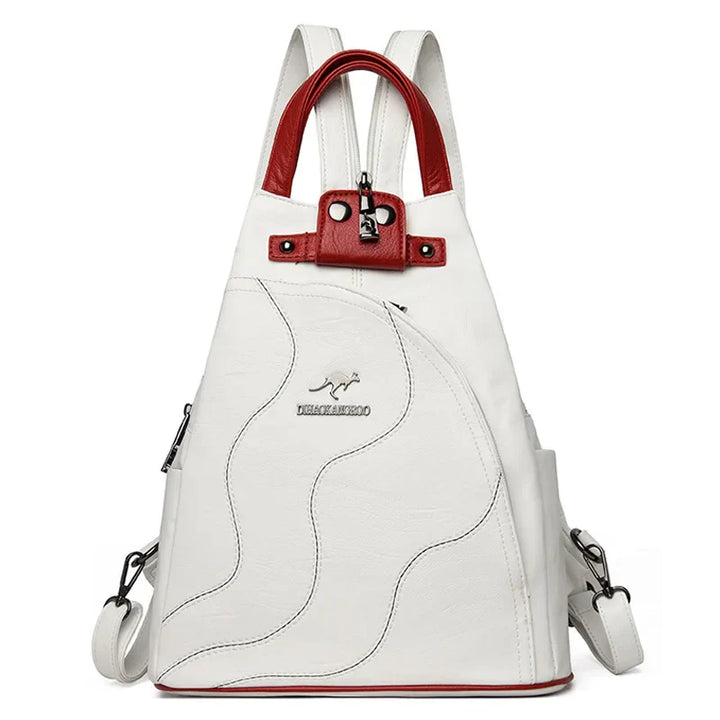 Lune London | Anti Theft Leather Backpack with Zipper for Women