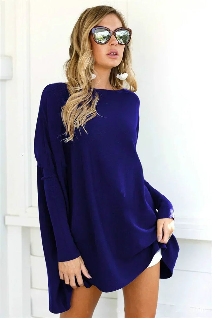 Lune London | Pullover Sweatshirt - Oversized Fit - Soft Knit - Long Sleeve Tunic Length