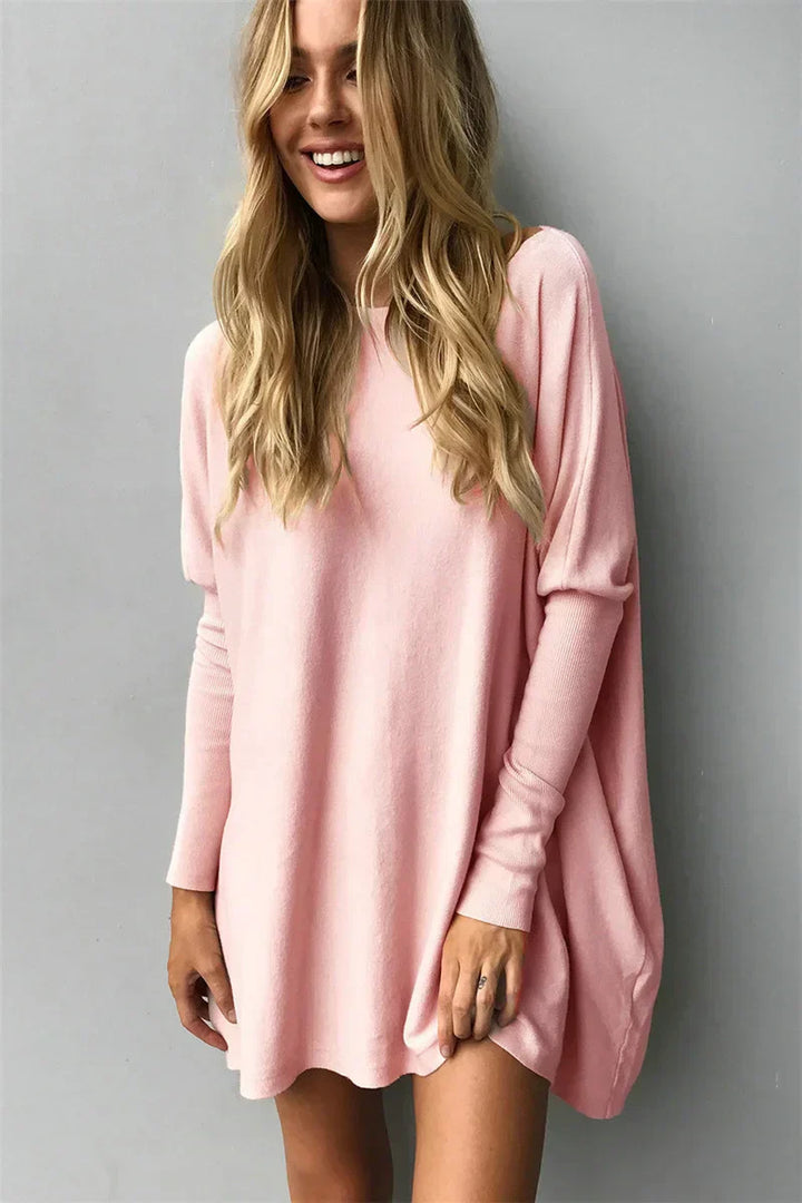 Lune London | Pullover Sweatshirt - Oversized Fit - Soft Knit - Long Sleeve Tunic Length