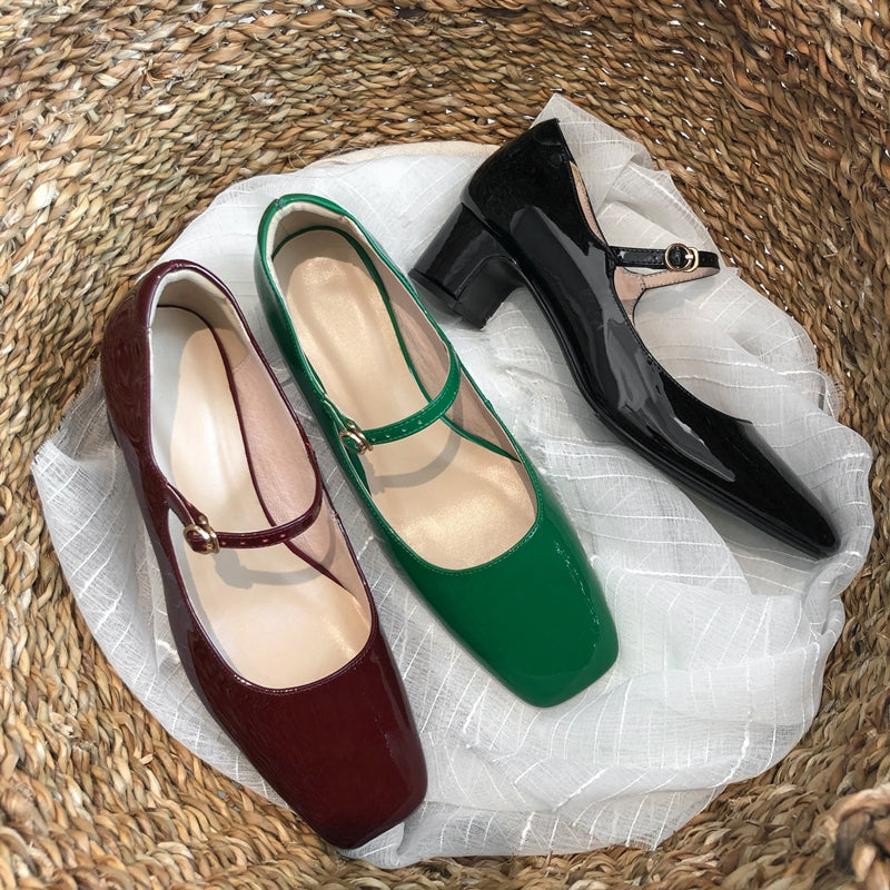 Lune London | Shoes with Shiny Block Heels