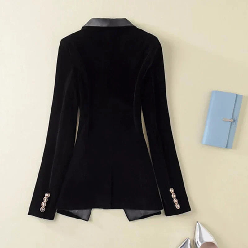 Lune London | Velvet Blazer with Satin Lapel
