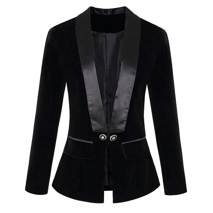 Lune London | Velvet Smoking jacket with satin lapels