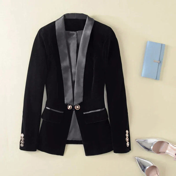 Lune London | Velvet Blazer with Satin Lapel