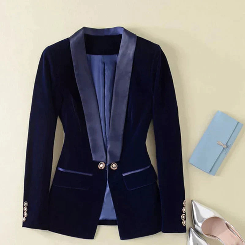 Lune London | Velvet Smoking jacket with satin lapels