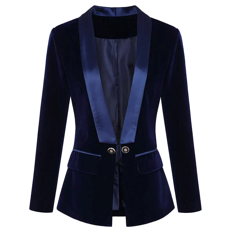 Lune London | Velvet Smoking jacket with satin lapels