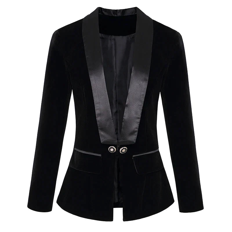 Lune London | Satin Velvet Blazer