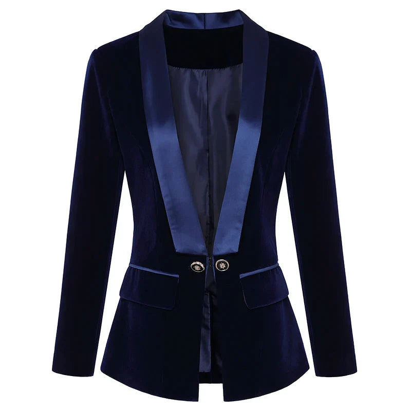 Lune London | Satin Velvet Blazer