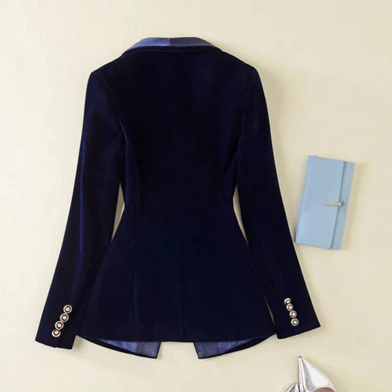 Lune London | Velvet Blazer with Satin Lapel