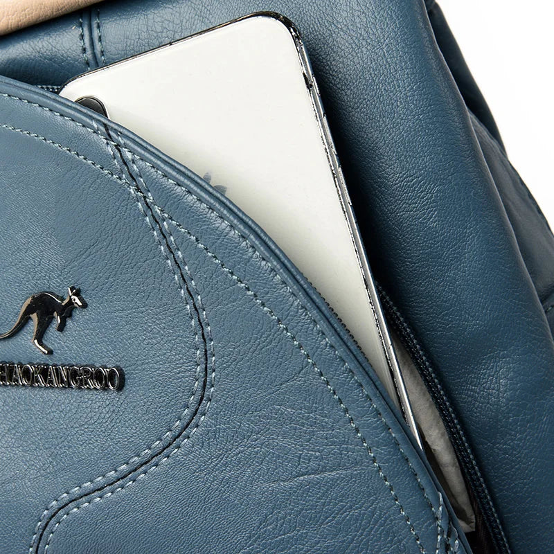 Lune London | Anti Theft Leather Backpack with Zipper for Women
