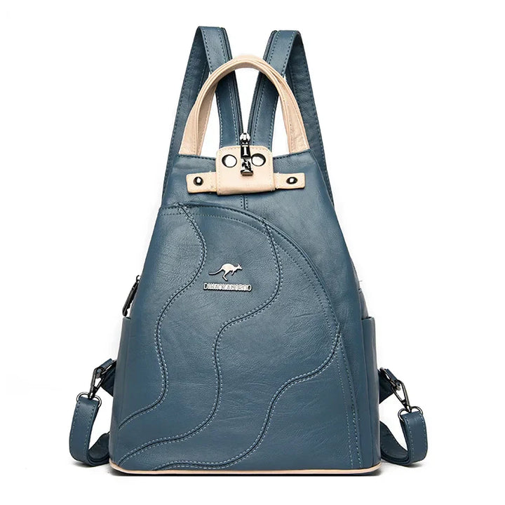 Lune London | Anti Theft Leather Backpack with Zipper for Women