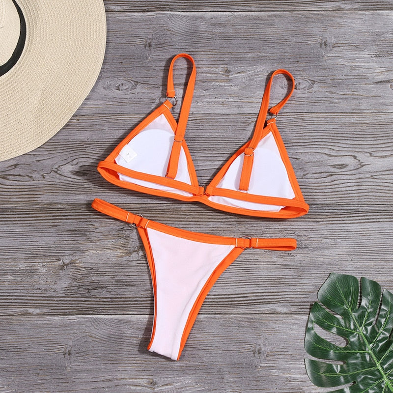 Lune London | Orange Bikini with Ring Details