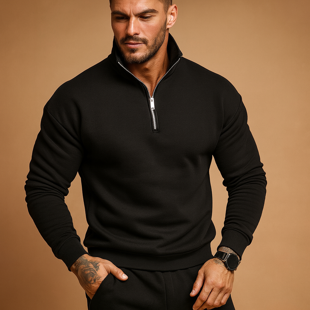 Lune London | Half-zip pullover for men - Knitted Modern fit - Winter
