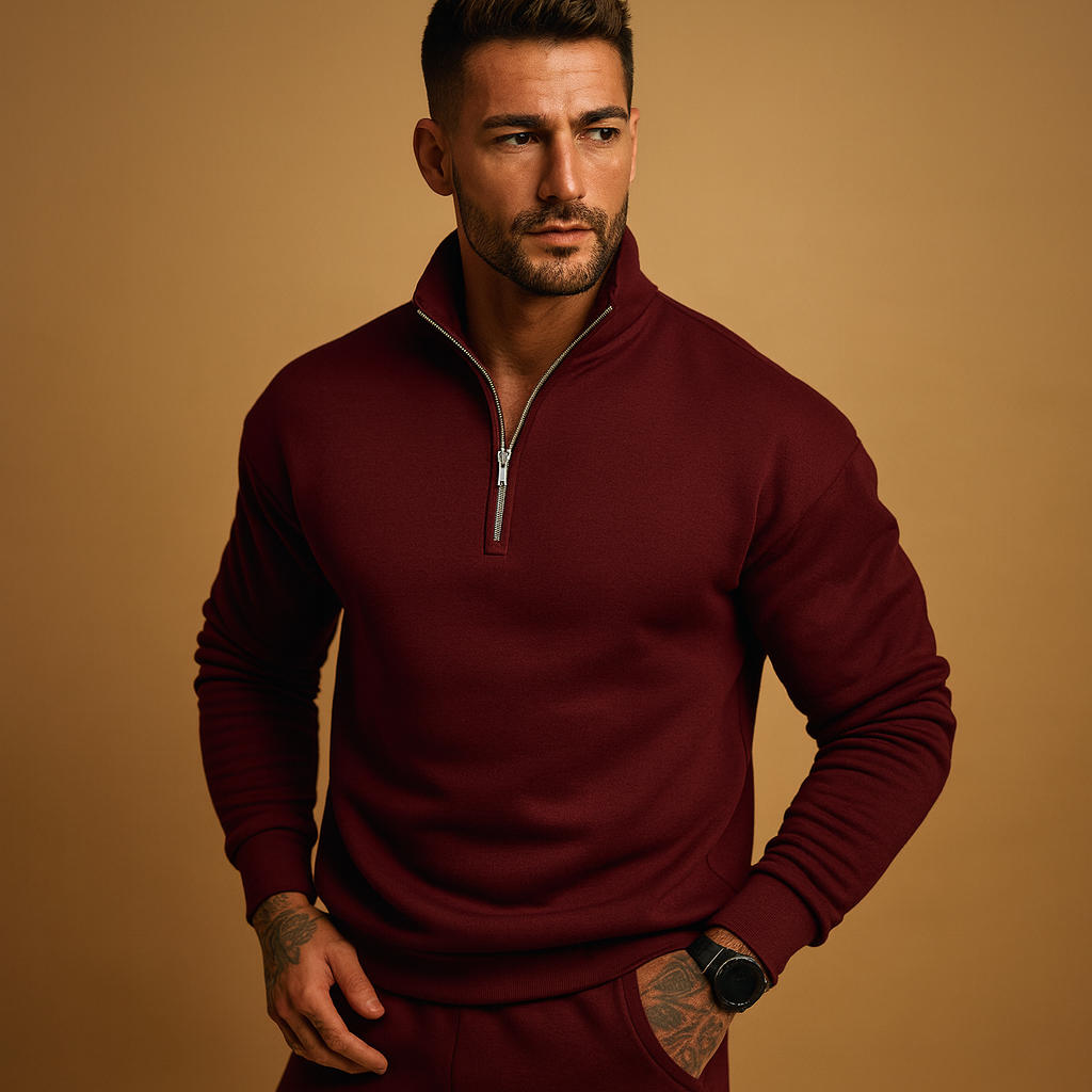 Lune London | Half-zip pullover for men - Knitted Modern fit - Winter