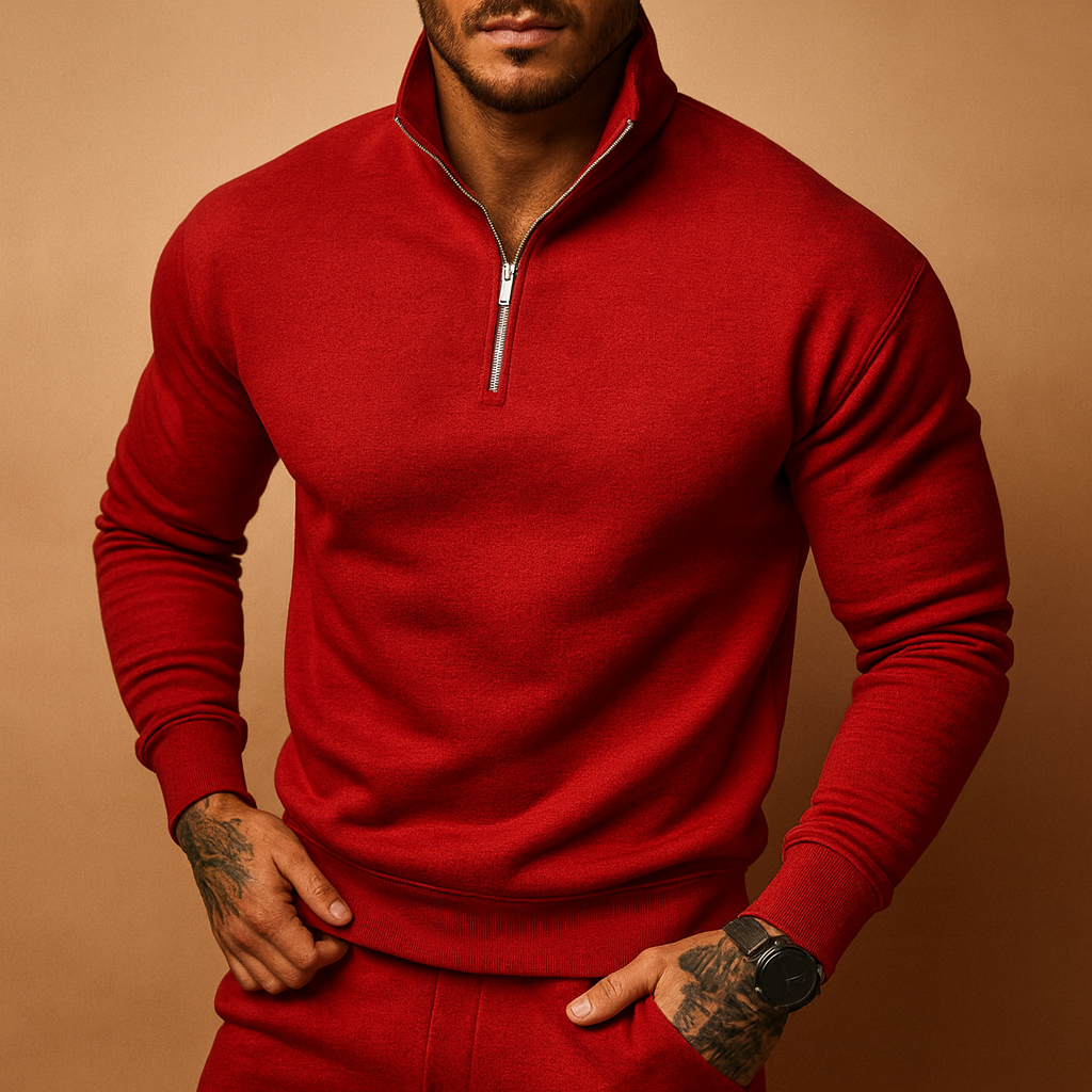 Lune London | Half-zip pullover for men - Knitted Modern fit - Winter