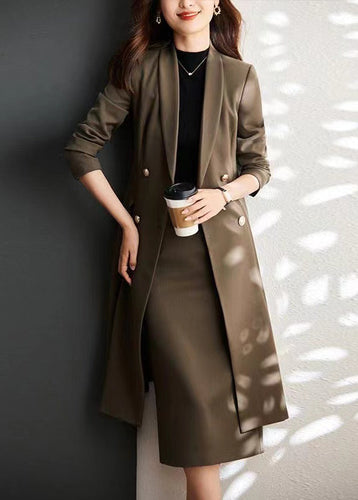 Lune London | Brown cotton double-breasted trench coats