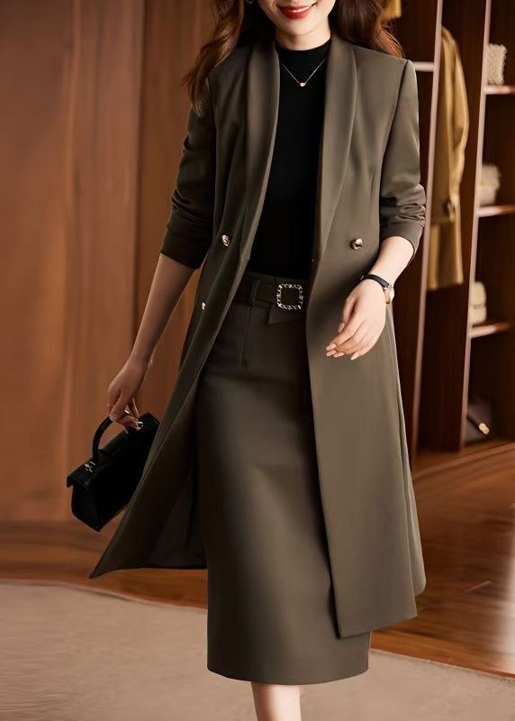 Lune London | Brown cotton double-breasted trench coats