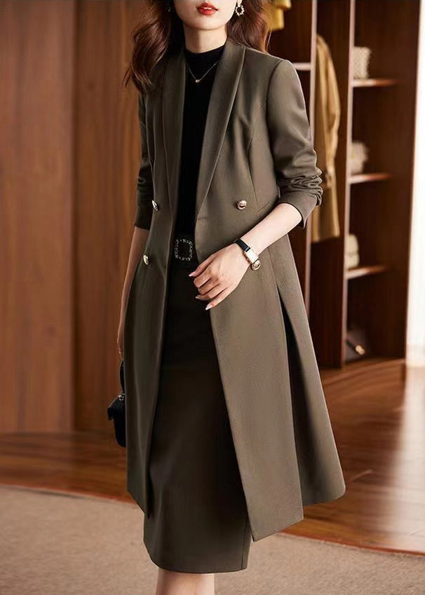 Lune London | Brown cotton double-breasted trench coats