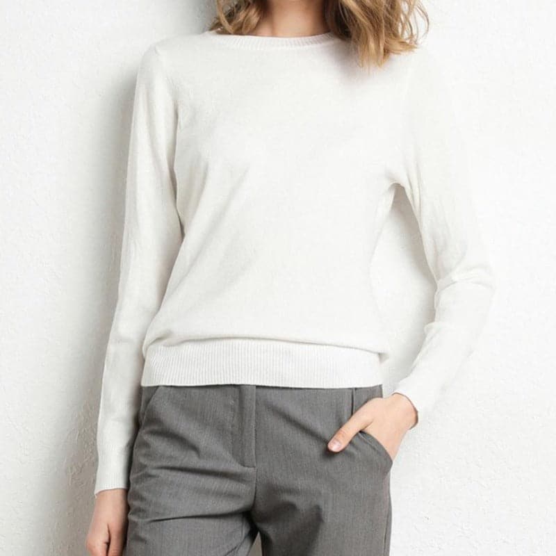 Lune London | Sweatshirt - Soft wool blend - round neck - long sleeves - comfortable fit