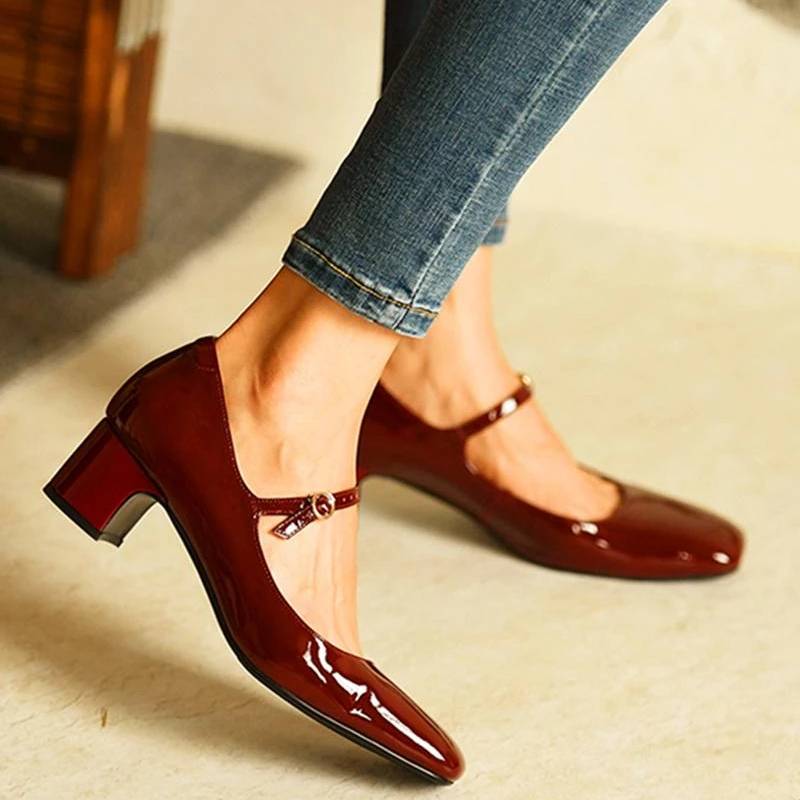 Lune London | Shoes with Shiny Block Heels