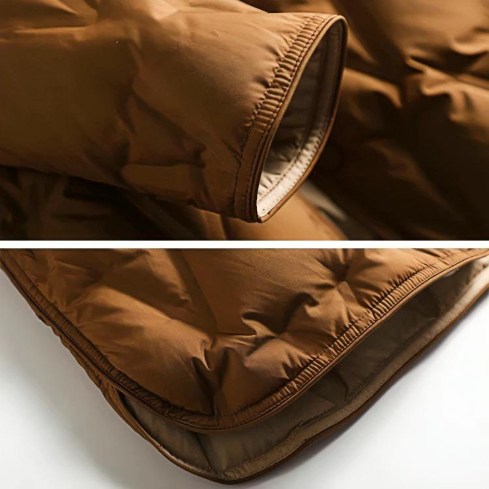 Lune London | Padded Coat - High Collar - Button Closure - Adjustable Waist - With Pockets