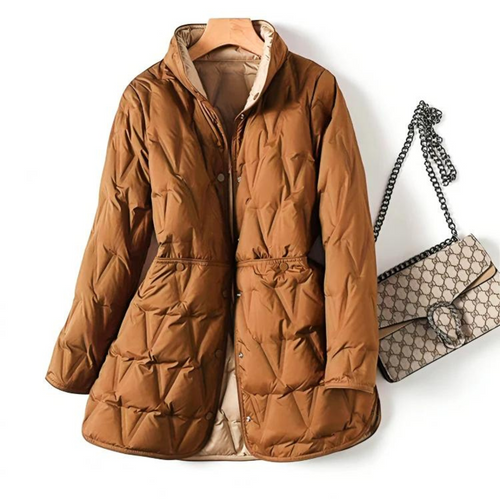 Lune London | Padded Coat - High Collar - Button Closure - Adjustable Waist - With Pockets