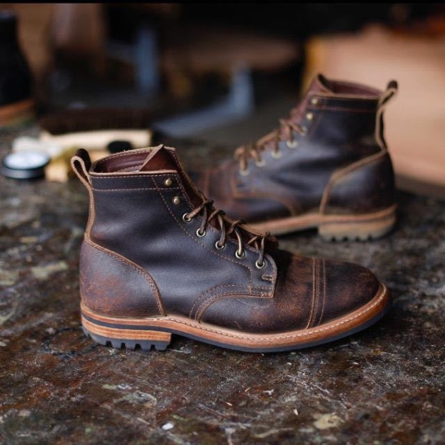 Lune London | Bottes à cheville - Similicuir avec lacets et bout renforcé