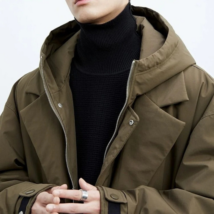 Lune London | Puffer-Trench Coat with Hood - Long Waterproof Coat