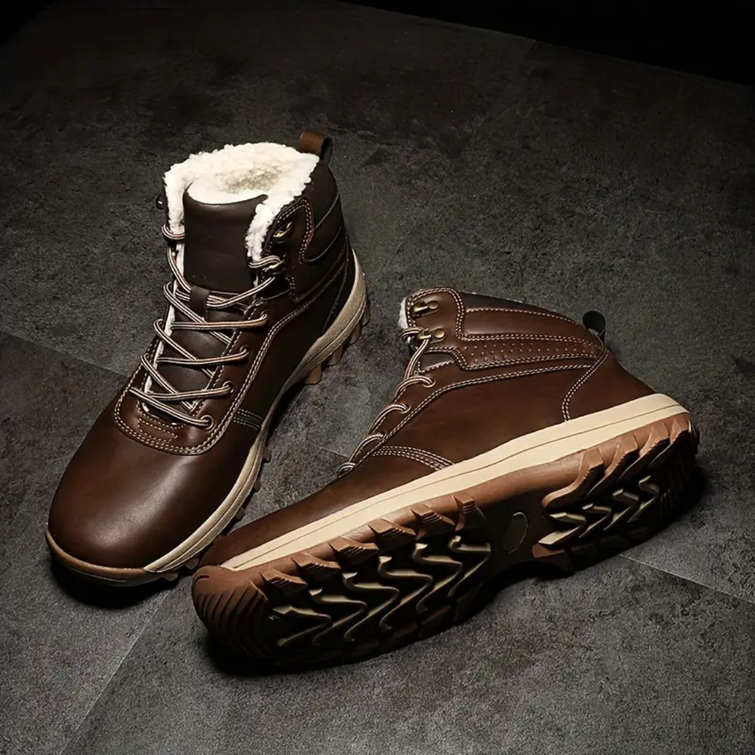 Lune London | Chaussures de randonnée en peluche doublées - Chaussures de montagne imperméables
