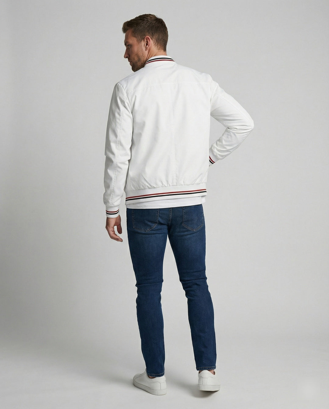 Men's Casual Transition Jacket with Water-Repellent Surface & Stand-Up Collar Lune London