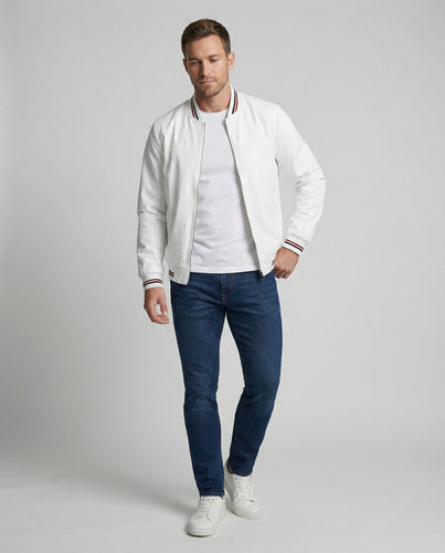 Men's Casual Transition Jacket with Water-Repellent Surface & Stand-Up Collar Lune London