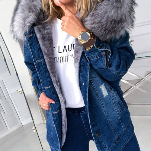 Lune London | women's jacket with hood and fur collar - winter fashion trends