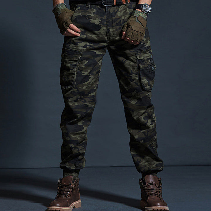 Lune London | Cargo Pants Cotton Blend Loose Fit Multiple Pockets Elastic Cuffs