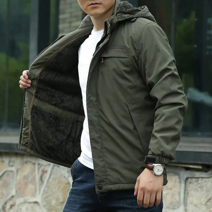 Lune London | Men's Hooded Fleece Jacket, Water-Repellent - Winter