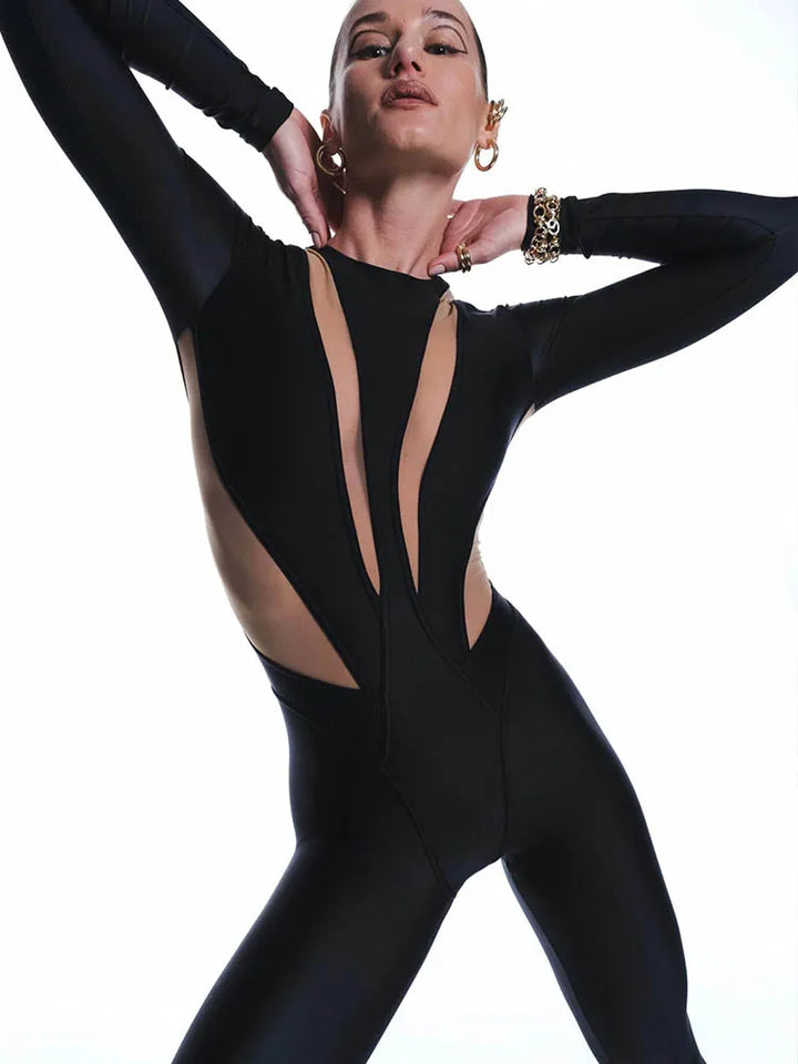 Lune London | Jumpsuit with Round Neckline and Long Sleeves