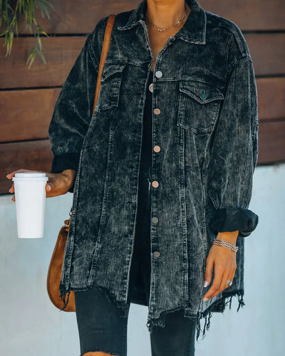 Lune London | Elegant jacket with worn details and comfortable pockets in gray
