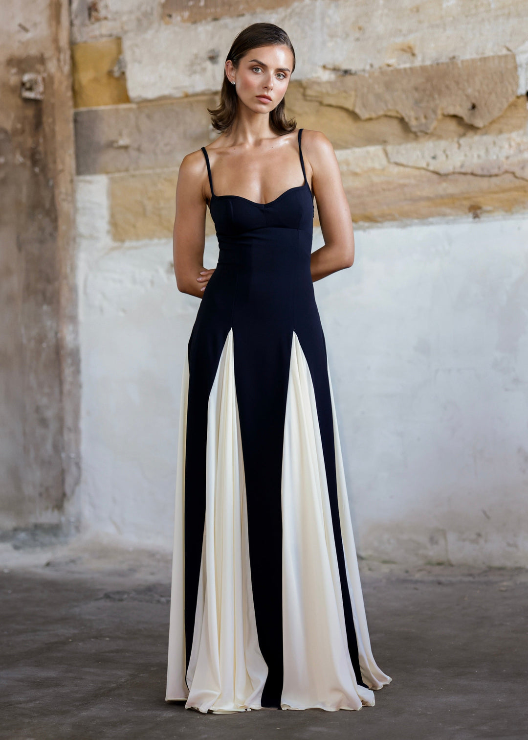 Lune London | Spaghetti strap maxi dress color blocks