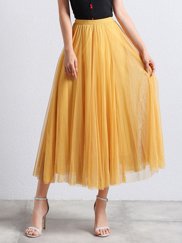 Lune London | Longer Puffier Tutu Tulle Skirt Flowing Trapeze-Shaped for Women Casual Soft