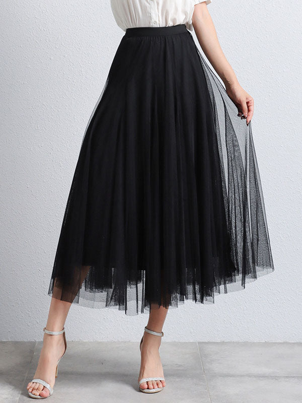 Lune London | Longer Puffier Tutu Tulle Skirt Flowing Trapeze-Shaped for Women Casual Soft