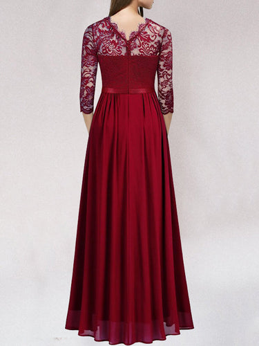 Lune London | Long Elegant Bridesmaid Dress Made Of Flowing Lace