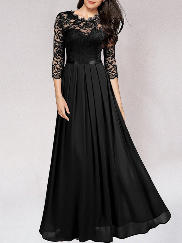 Lune London | Long Elegant Bridesmaid Dress Made Of Flowing Lace