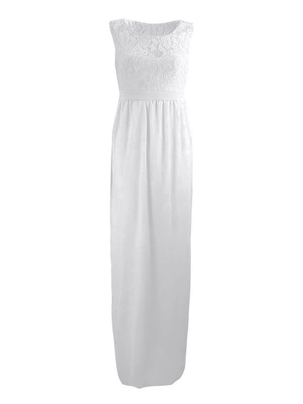 Lune London | Maternity Dress Lace Belt Round Neckline Sleeveless for Women Elegant Bohemian Style for Pregnant Women Evening Shoot